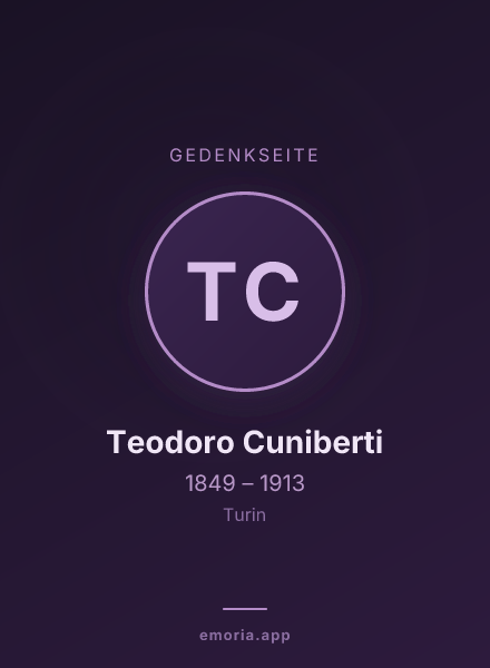 Gedenkportrait von Teodoro Cuniberti