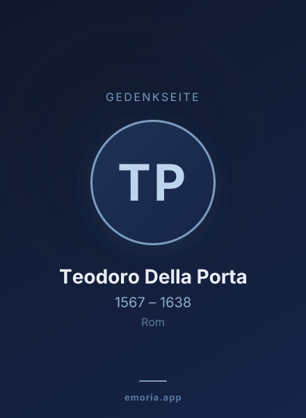 Gedenkportrait von Teodoro Della Porta