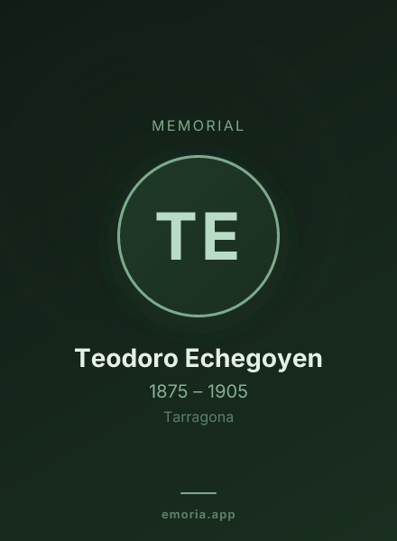 Memorial portrait of Teodoro Echegoyen
