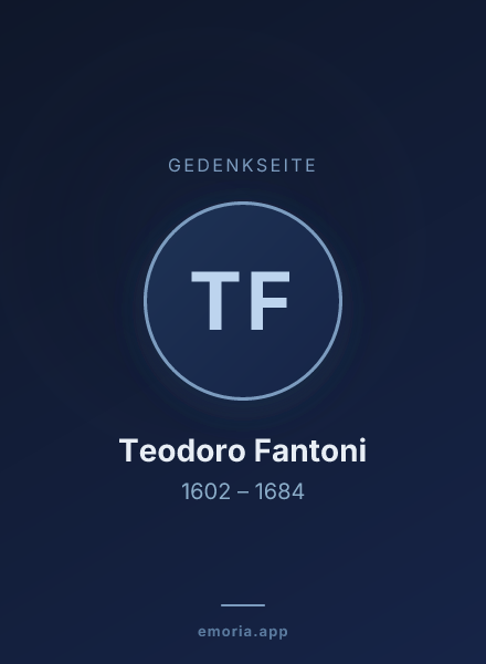 Gedenkportrait von Teodoro Fantoni