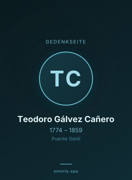 Gedenkportrait von Teodoro Gálvez Cañero