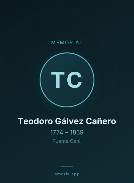 Memorial portrait of Teodoro Gálvez Cañero