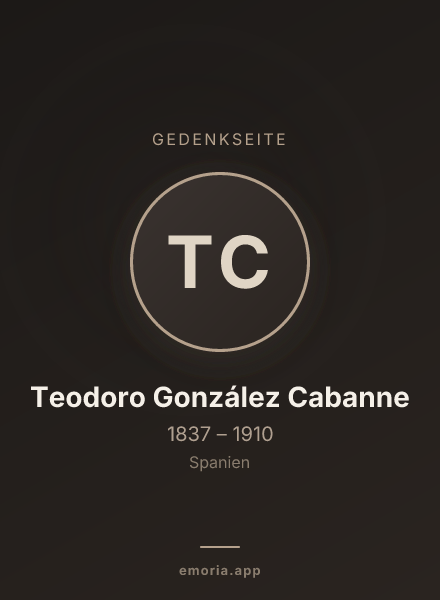 Gedenkportrait von Teodoro González Cabanne
