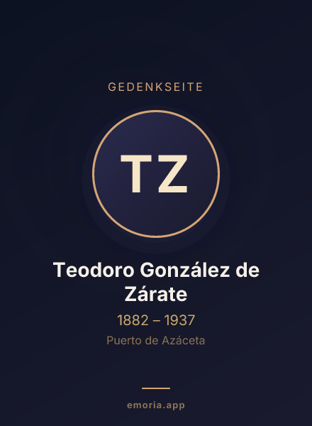 Gedenkportrait von Teodoro González de Zárate