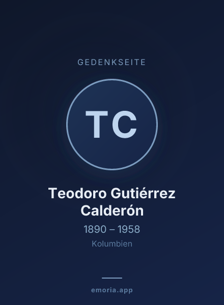 Gedenkportrait von Teodoro Gutiérrez Calderón