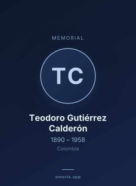 Memorial portrait of Teodoro Gutiérrez Calderón