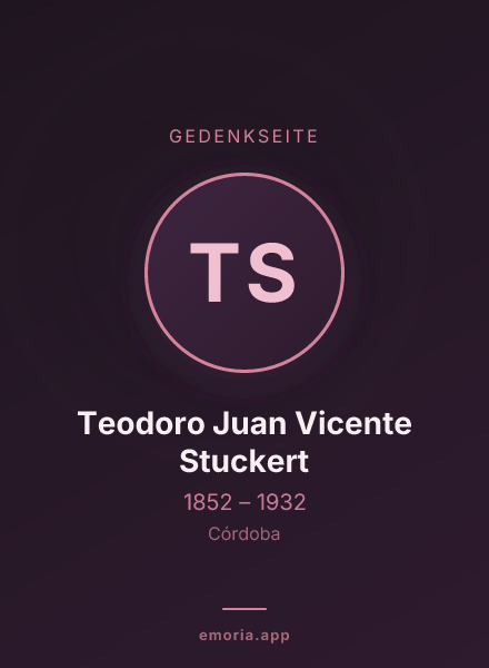 Gedenkportrait von Teodoro Juan Vicente Stuckert