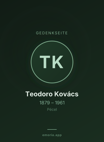 Gedenkportrait von Teodoro Kovács
