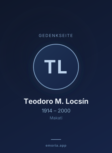 Gedenkportrait von Teodoro M. Locsín