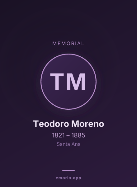 Memorial portrait of Teodoro Moreno