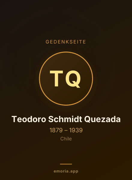 Gedenkportrait von Teodoro Schmidt Quezada