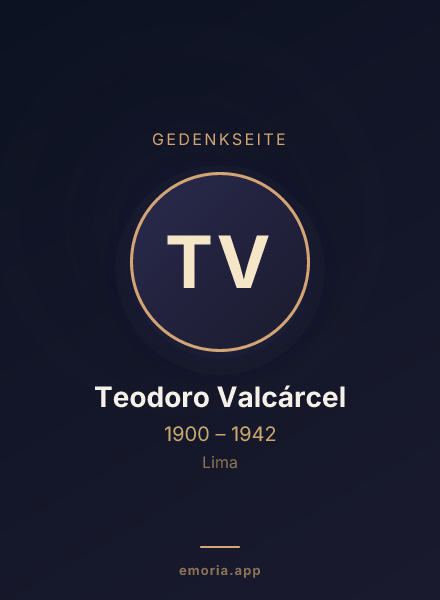Gedenkportrait von Teodoro Valcárcel