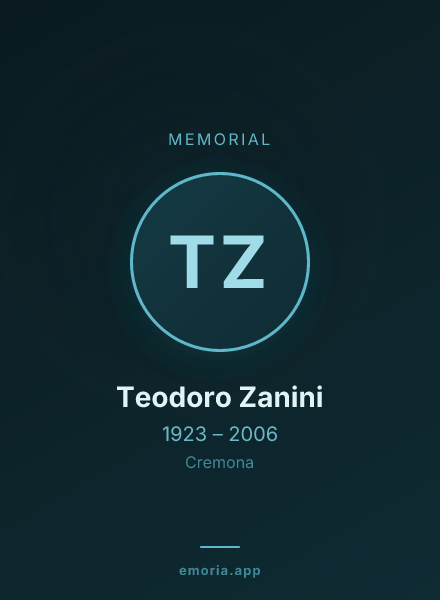 Memorial portrait of Teodoro Zanini