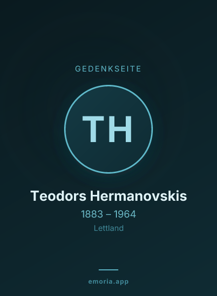 Gedenkportrait von Teodors Hermanovskis