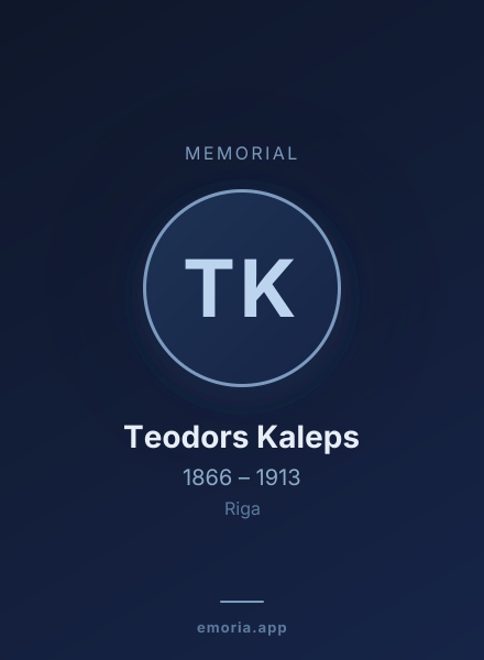 Memorial portrait of Teodors Kaleps