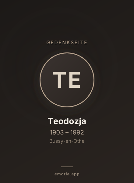 Gedenkportrait von Teodozja