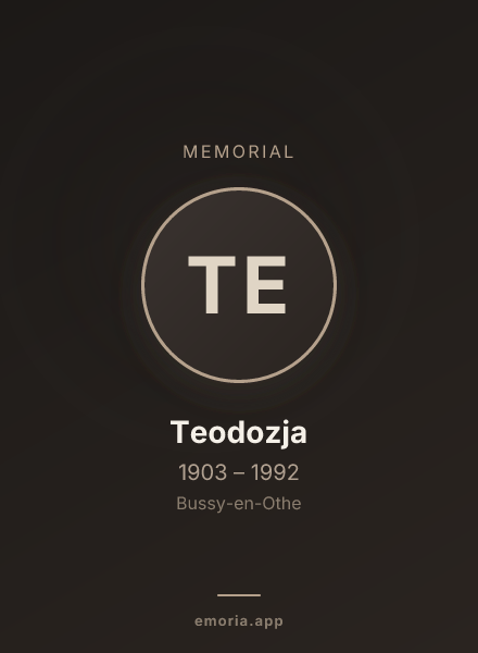 Memorial portrait of Teodozja