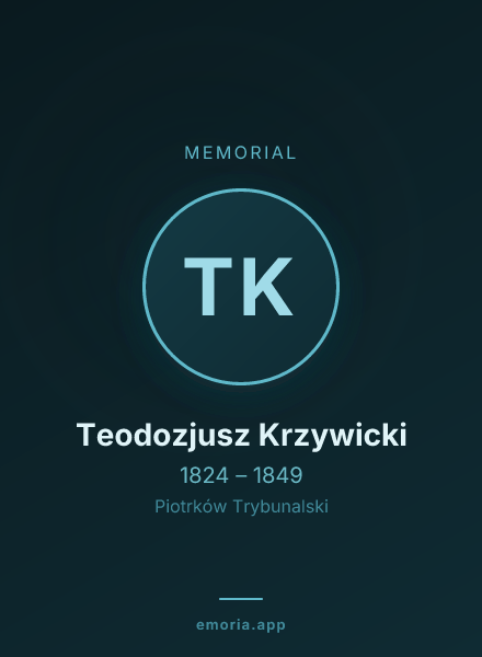 Memorial portrait of Teodozjusz Krzywicki