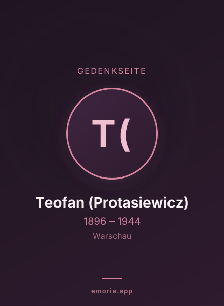 Gedenkportrait von Teofan (Protasiewicz)