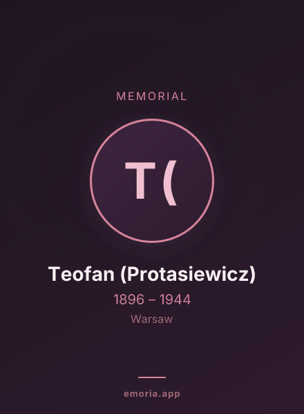 Memorial portrait of Teofan (Protasiewicz)