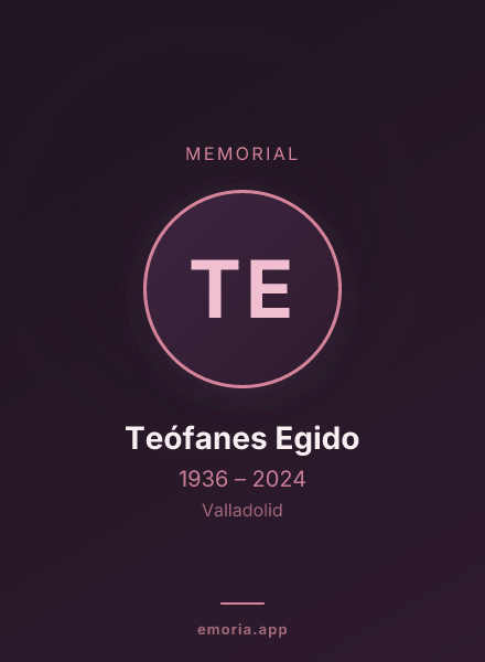 Memorial portrait of Teófanes Egido