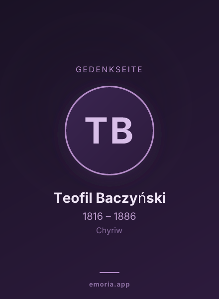Gedenkportrait von Teofil Baczyński