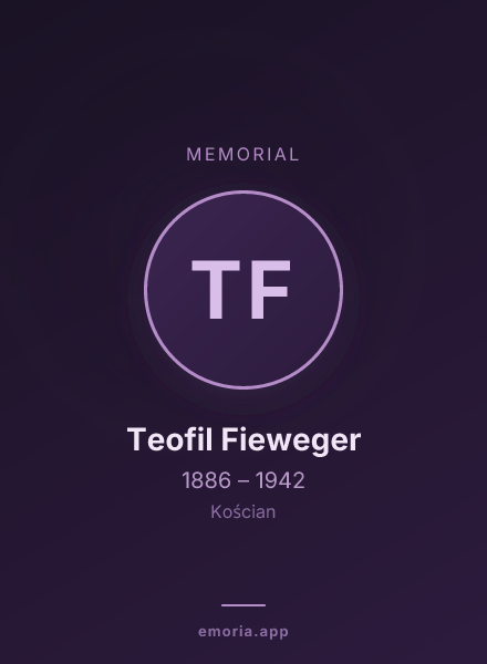 Memorial portrait of Teofil Fieweger