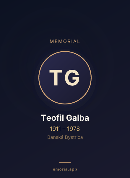 Memorial portrait of Teofil Galba