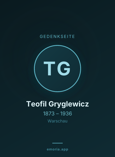 Gedenkportrait von Teofil Gryglewicz