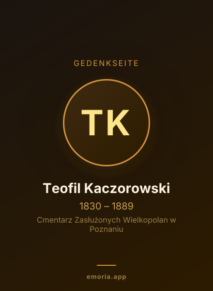 Gedenkportrait von Teofil Kaczorowski