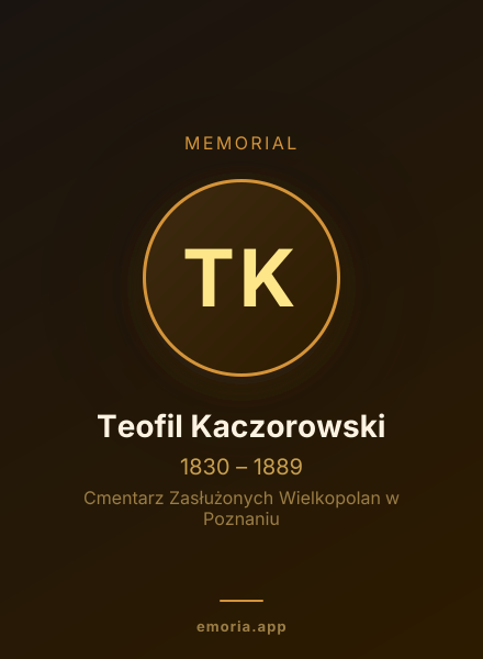 Memorial portrait of Teofil Kaczorowski