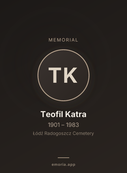 Memorial portrait of Teofil Katra