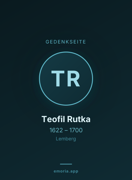 Gedenkportrait von Teofil Rutka