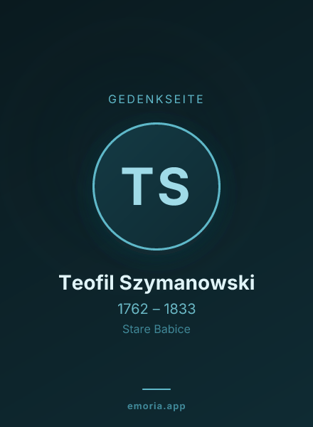 Gedenkportrait von Teofil Szymanowski