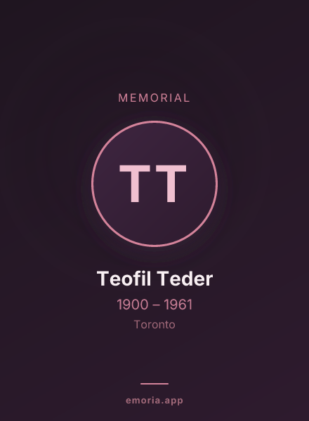 Memorial portrait of Teofil Teder
