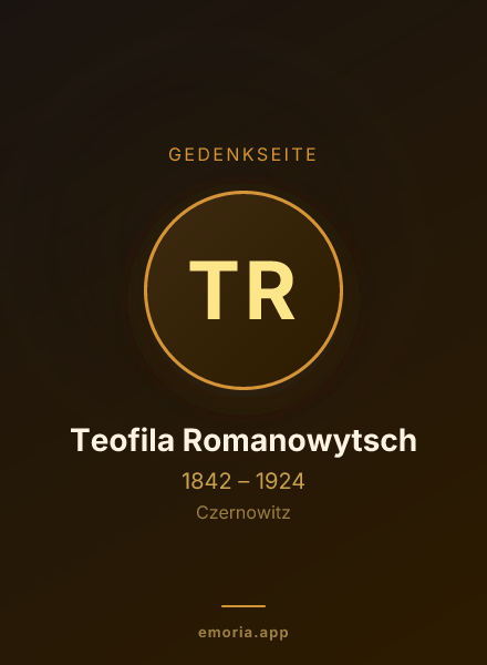 Gedenkportrait von Teofila Romanowytsch