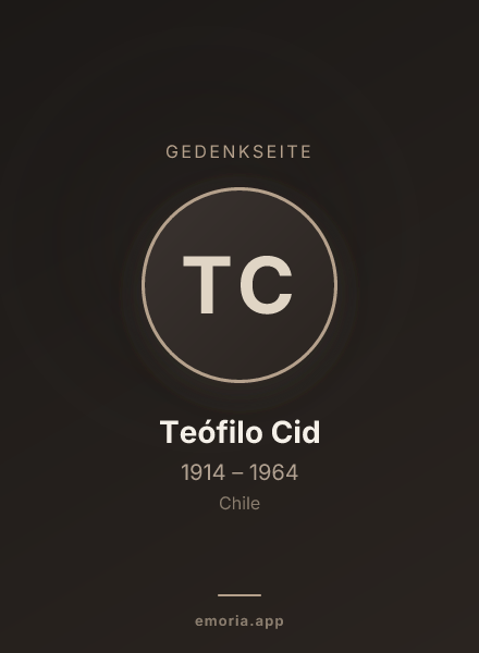 Gedenkportrait von Teófilo Cid