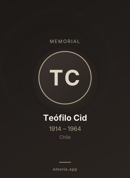Memorial portrait of Teófilo Cid