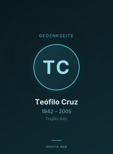 Gedenkportrait von Teófilo Cruz
