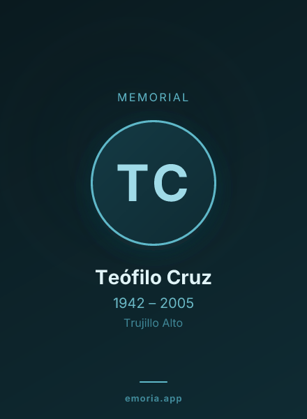 Memorial portrait of Teófilo Cruz