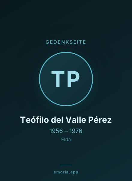 Gedenkportrait von Teófilo del Valle Pérez