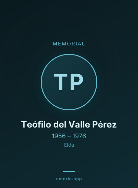 Memorial portrait of Teófilo del Valle Pérez