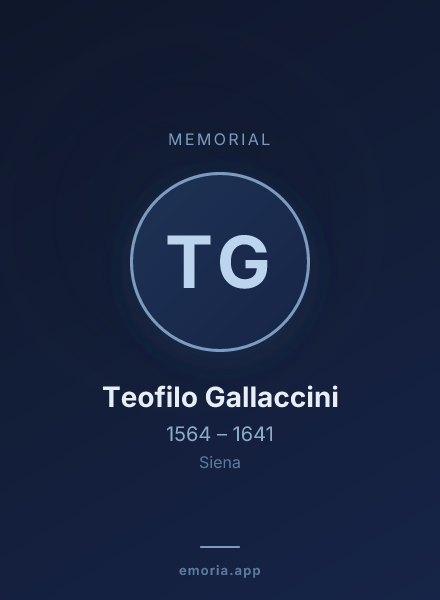 Memorial portrait of Teofilo Gallaccini