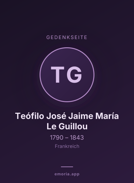 Gedenkportrait von Teófilo José Jaime María Le Guillou