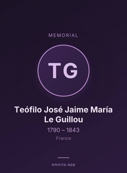 Memorial portrait of Teófilo José Jaime María Le Guillou