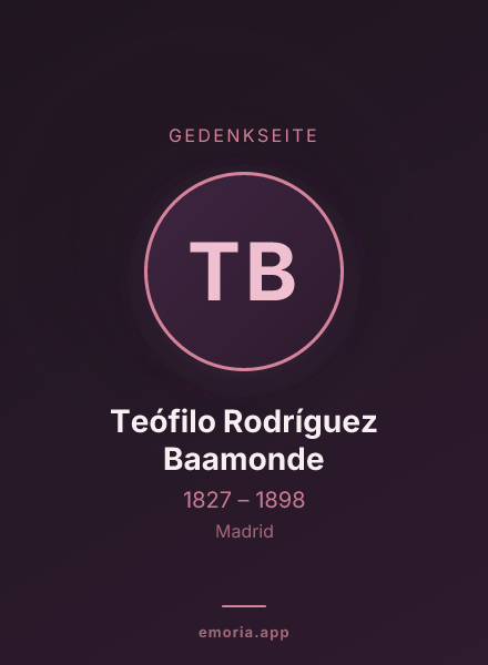 Gedenkportrait von Teófilo Rodríguez Baamonde