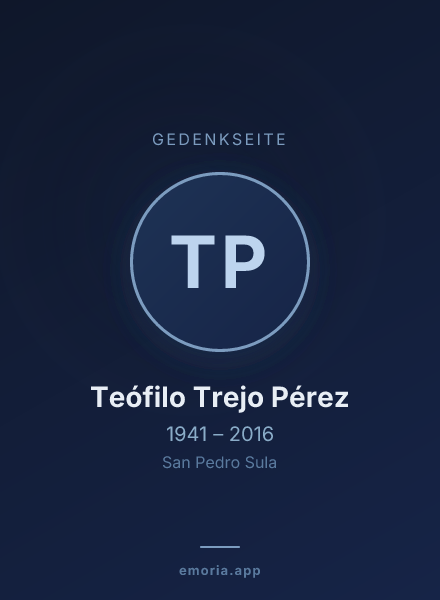 Gedenkportrait von Teófilo Trejo Pérez