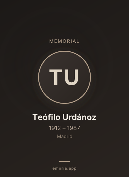 Memorial portrait of Teófilo Urdánoz