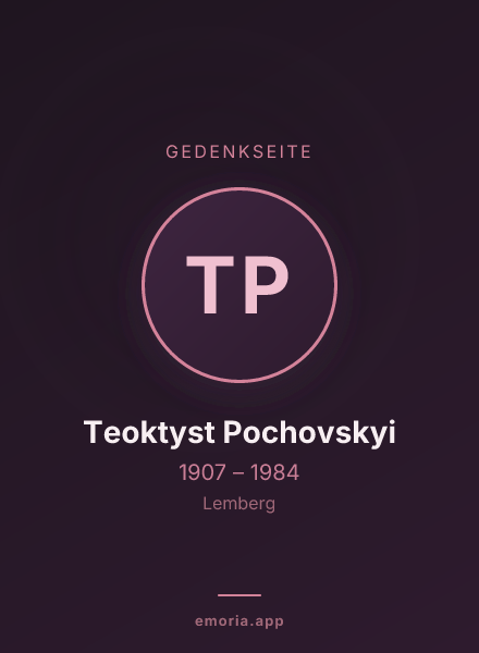 Gedenkportrait von Teoktyst Pochovskyi