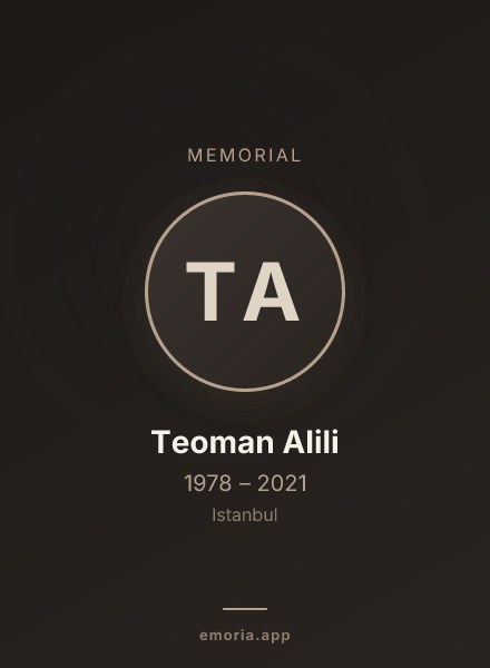 Memorial portrait of Teoman Alili